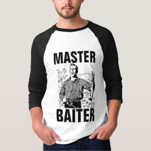 MASTER BAITER, T-shirts de pesca engraçado