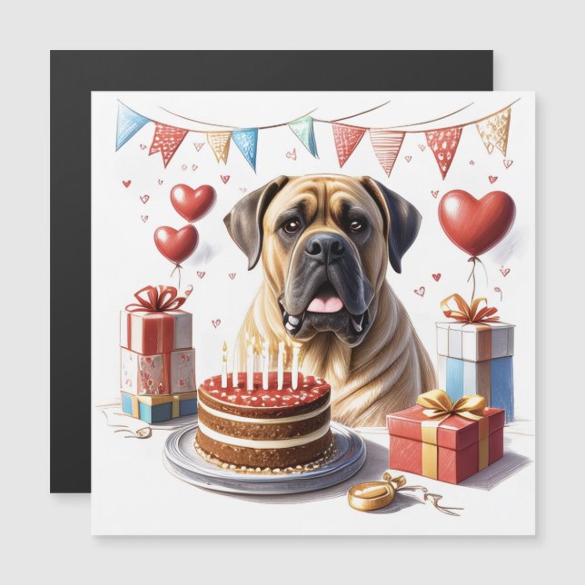 Mastiff auf einer Feier (Frente/Verso)