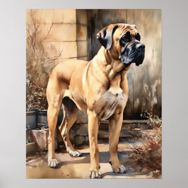 Mastiff Dog Art Impressão