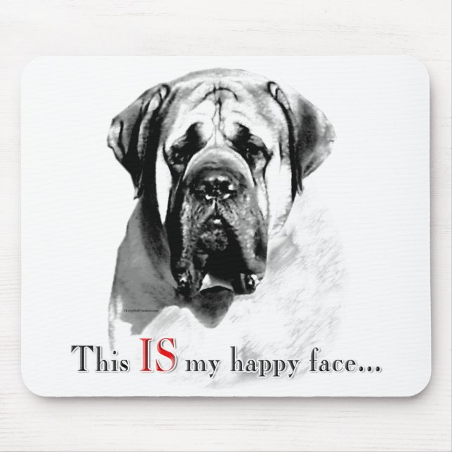 Mastiff Happy Face Mousepad (Frente)