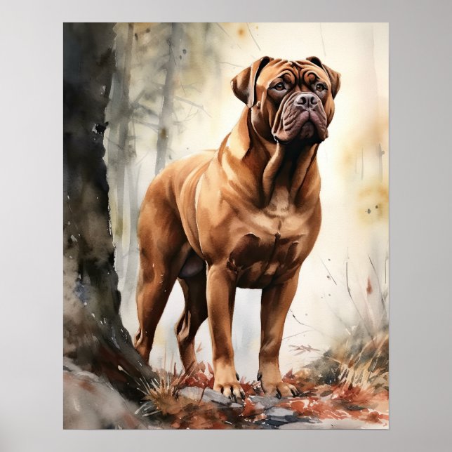 Mastiff Mastiff Dog Art Impressão (Frente)