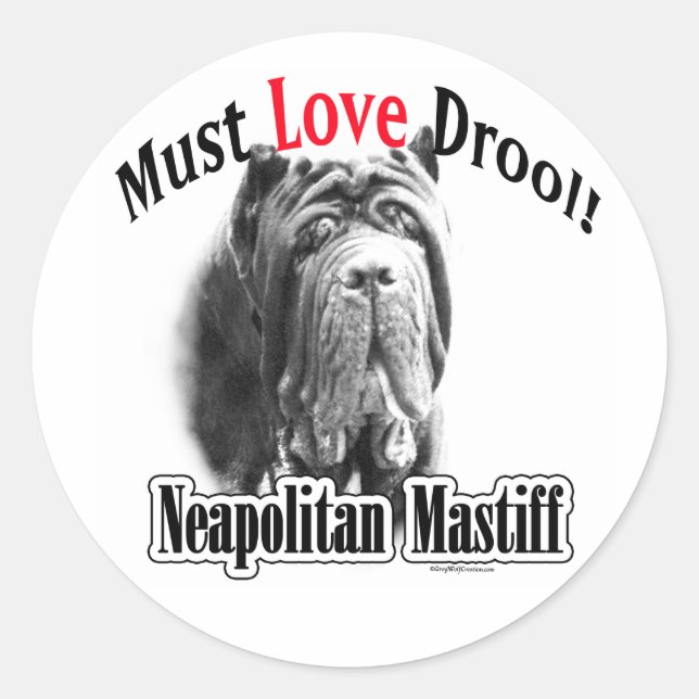 Mastiff napolitano deve amar adesivo (Frente)