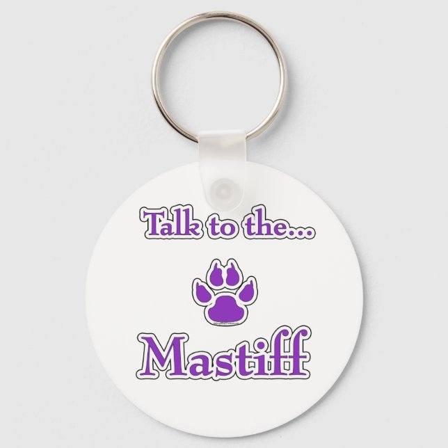 Mastiff Talk Chaveiro púrpura (Frente)