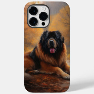 Mastiff Tibetano no outono deixa cair inspiração