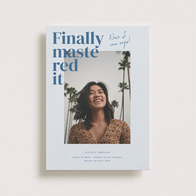 Mastrou-O! Anúncio de Foto de Graduação (Criador carregado)