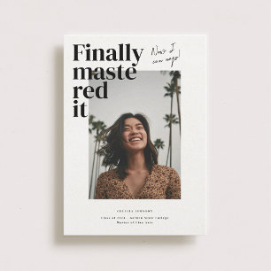 Mastrou-O! Anúncio de Foto de Graduação