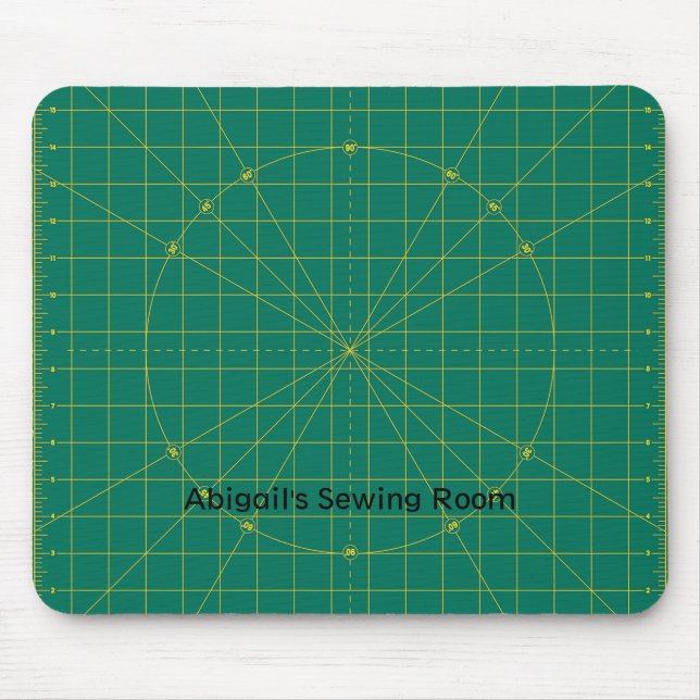Mat Mousepad Verde do Quilter (Frente)