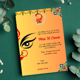 Mata Ki Chowki Deusa Durga Jagrata Convite