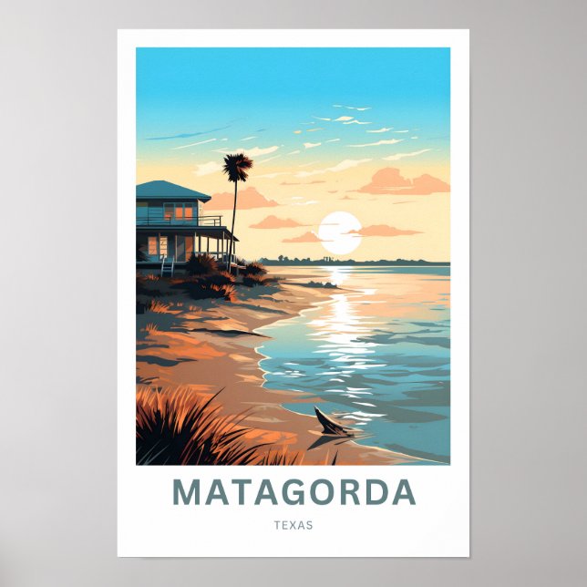Matagorda Texas Viagem Impressão (Frente)