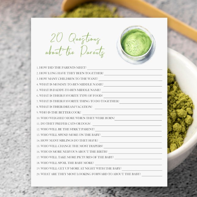 matcha chá de fraldas - 20 perguntas sobre o pai (Criador carregado)