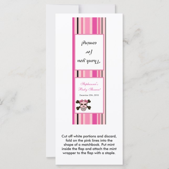 Matchbook Girly Girl Pink Punk Skull (Frente)