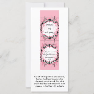 Matchbooks com 25 Casas Girly Butterfly Zebra Prin