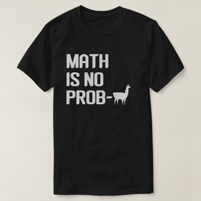 Matemática da Camisa Llama Não É Prob Lama (Frente do Design)