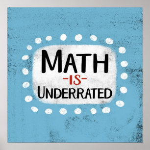 Matemática é arte subestimada de Poster Wall
