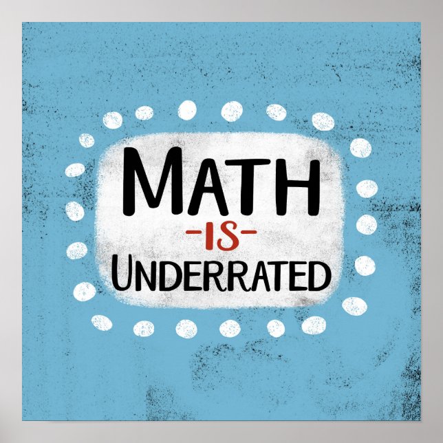Matemática é arte subestimada de Poster Wall (Frente)
