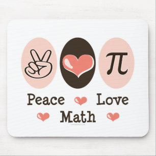 Matemática Mousepad do amor da paz