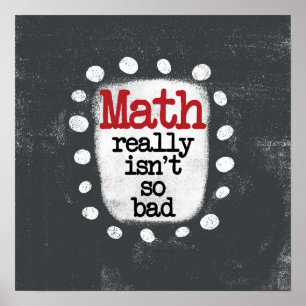 Matemática não é tão má Poster Wall Art