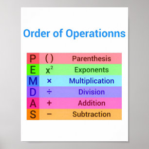 Matemática para Poster de sala de aula de Segundo