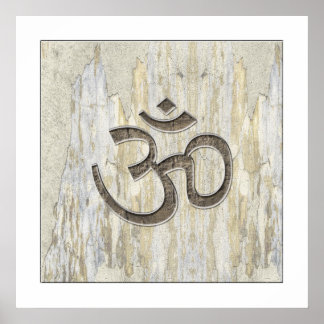Materiais orgânicos Símbolo Om Poster