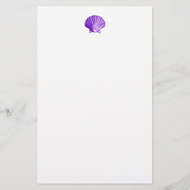 Material de papelaria do mar roxo ao luar tropical (Frente)