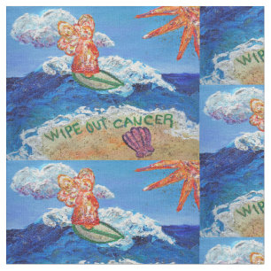 Material do Tecido de Arte do Anjo do Cancer Guard