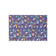 Material escolar engraçado de volta ao padrão esco