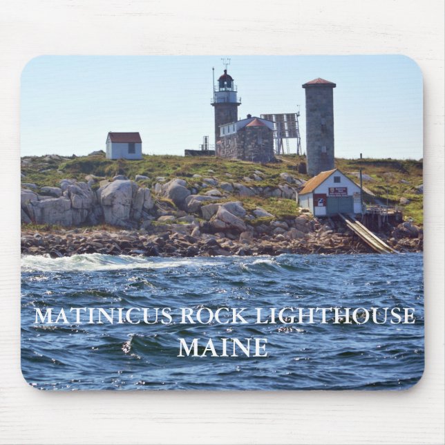 Matinicus Rock Lighthouse, Maine Mousepad (Frente)