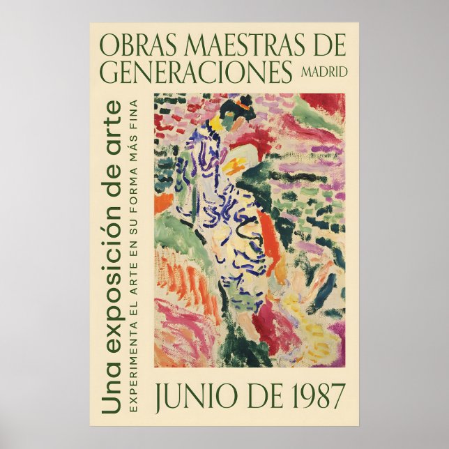 Matisse Style Exhibition Poster Retro Wall Art (Frente)