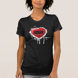 Matiz e grito - coração torcido - t-shirt preto