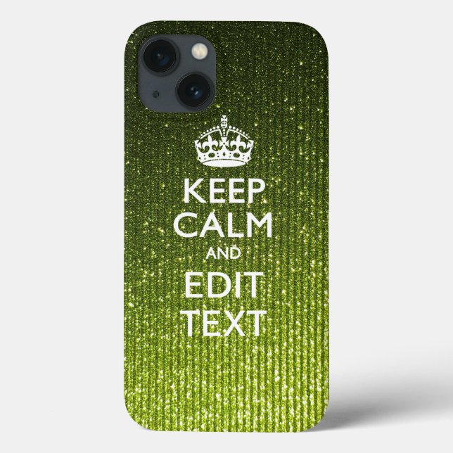 Matiz Verde Mantenha Calmo Seu Texto (Verso)