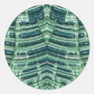Matizes brilhantes do adesivo verde redondo clássi