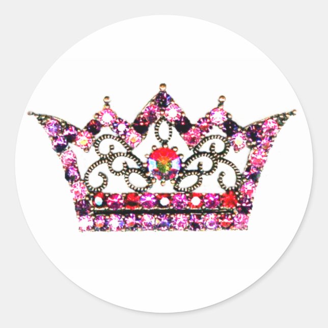 Matizes cor-de-rosa de um adesivo Tiara (Frente)