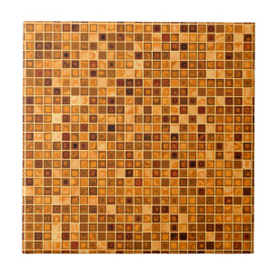 Matizes De Azulejo Mosaico "Watery" Laranja Rust