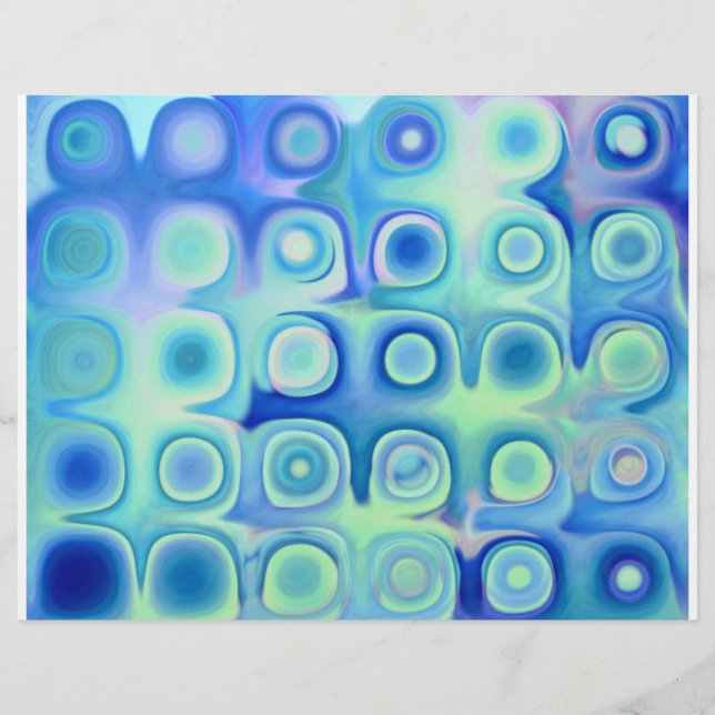 Matizes Turcos Do Oceano - Papel Escrapado - Cabeç (Frente)