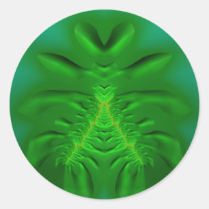 Matizes verdes ~ Adesivo redondo clássico