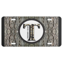 Matrícula de madeira de Camo do líder tribal da