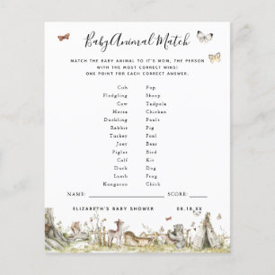 Matriz de Animais de Bebê Jogo Chá de fraldas