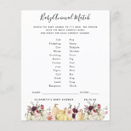 Matriz de Animais de Bebê | Jogo Chá de fraldas