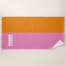 Matriz de Toalhas de Praia Laranja e Rosa Personal