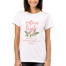 Matriz rosa de camiseta floral de cor d'água