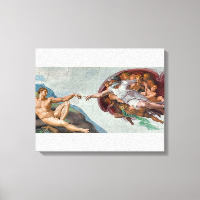 Matriz sobre Canvas - "A Criação do Adão" (Frente)