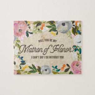 Matrona floral do vintage   do quebra-cabeça da