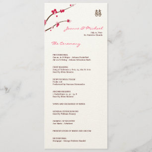 Matte do programa de casamento da Cherry Flsom