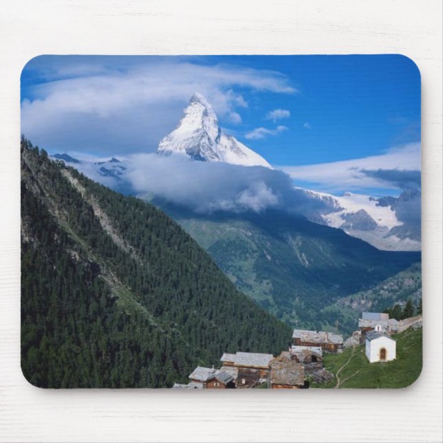 Matterhorn magnífico na suiça, mousepad (Frente)
