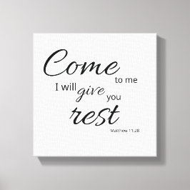 Matthew 11:28 Canvas | Give You Rest
