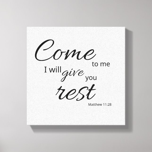 Matthew 11:28 Canvas | Give You Rest (Frente)