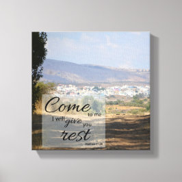 Matthew 11:28 Canvas Print | Give You Rest