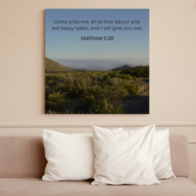 Matthew 11:28 KJV Wall Art –  Scripture Poster (Criador carregado)