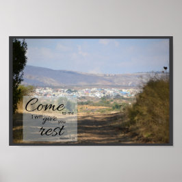 Matthew 11:28 Poster Print | Give You Rest