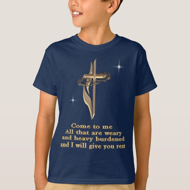 Matthew 11:28 t-shirt (Frente)